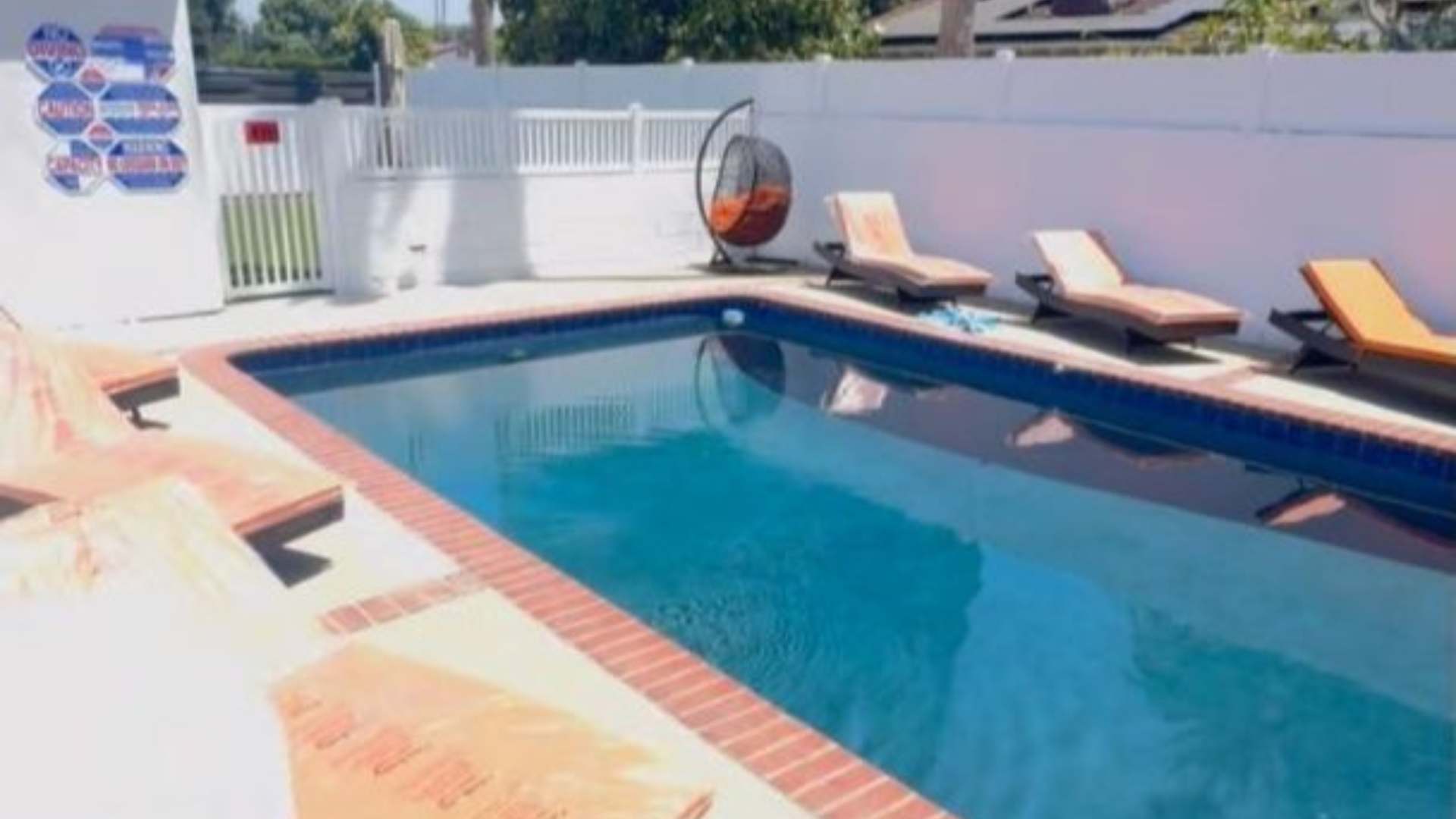 Serene swimming pool at Uprise Treatment Center, offering a peaceful environment for Alcohol Detox in Reseda, CA.